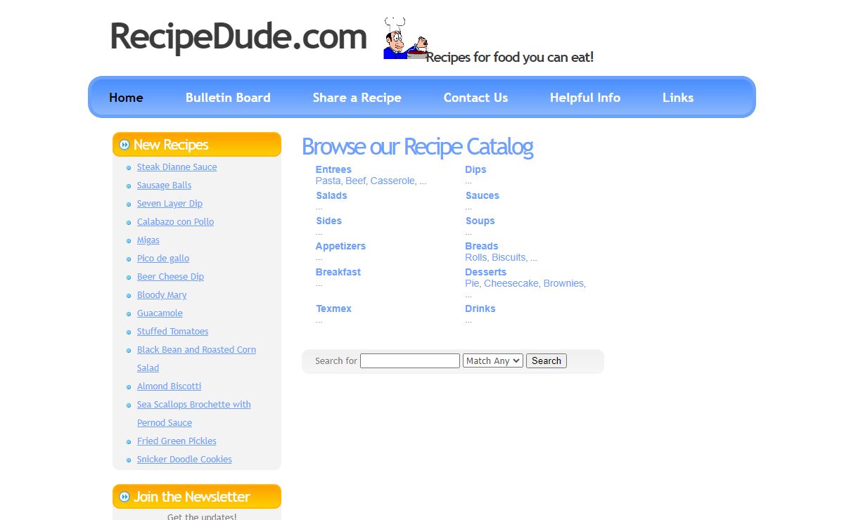 The Recipe Dude - Recipes for food you can eat!