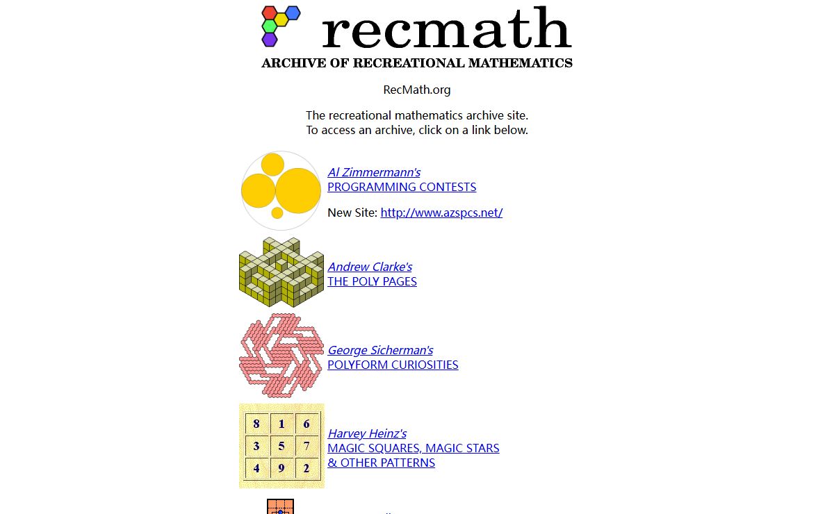 RecMath — Recreational Mathematics Archive