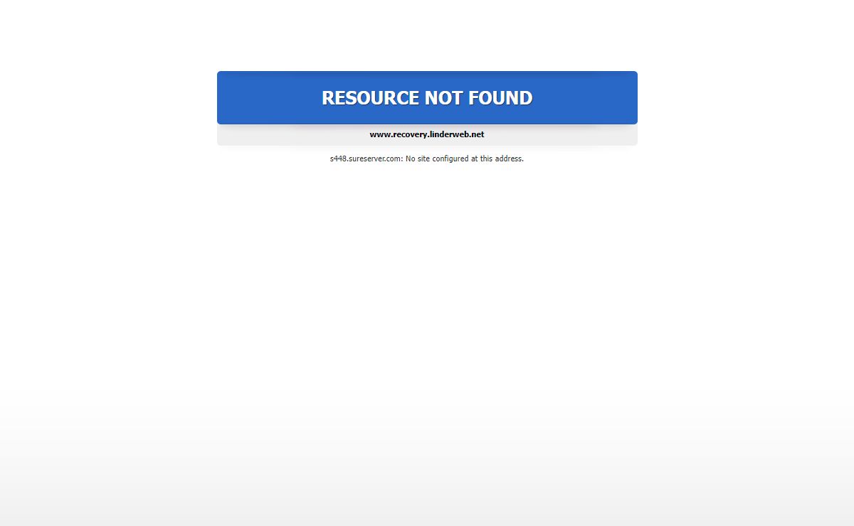 Resource not found