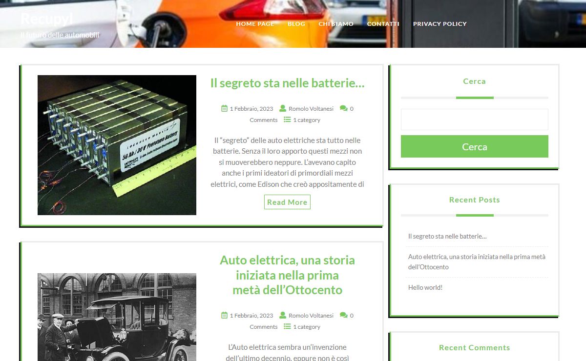 Recupyl - Il futuro delle automobili