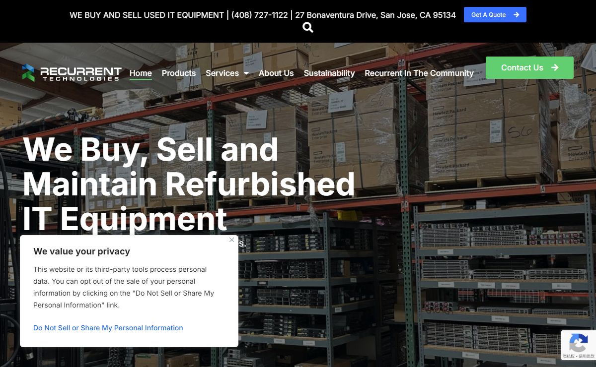 Recurrent - Buy, Sell, and Maintain Refurbished IT Equipment