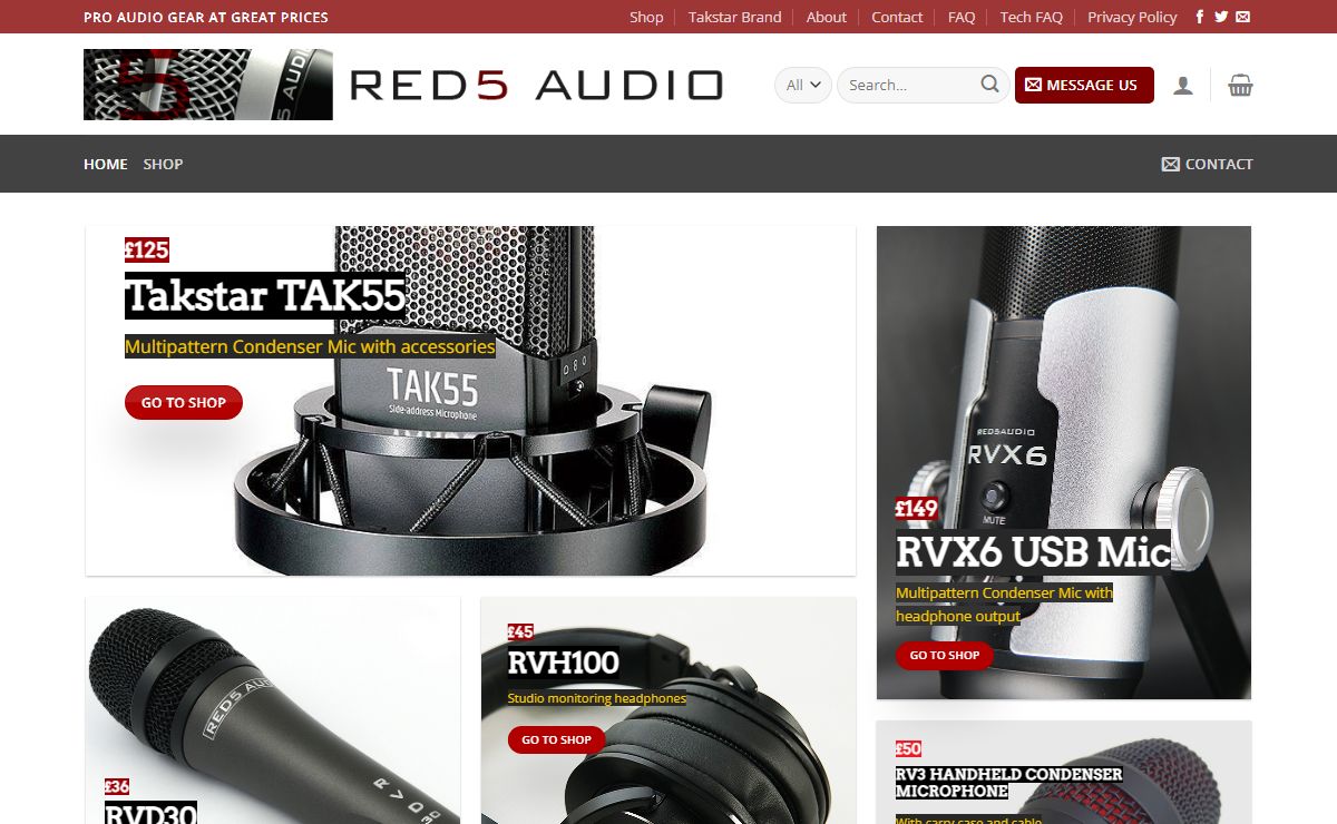 Dynamic, Condenser and Valve Microphones for Studio and Stage - Red5 Audio