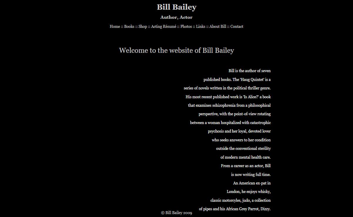 Bill Bailey - Author - Homepage