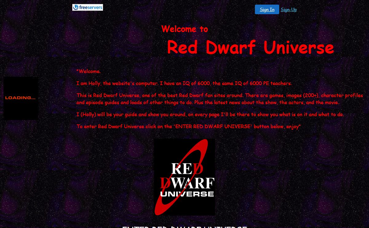 Welcome to Red Dwarf Universe- Its SMEGtastic