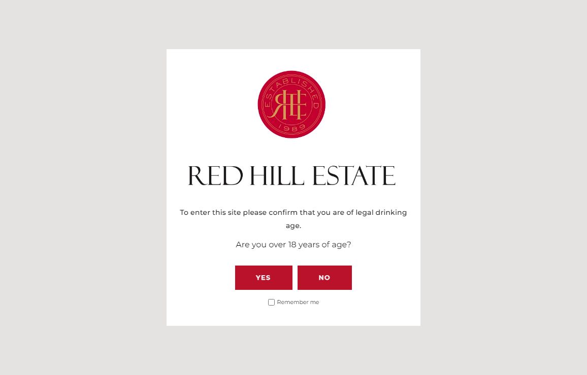 Age Verification - Red Hill Estate