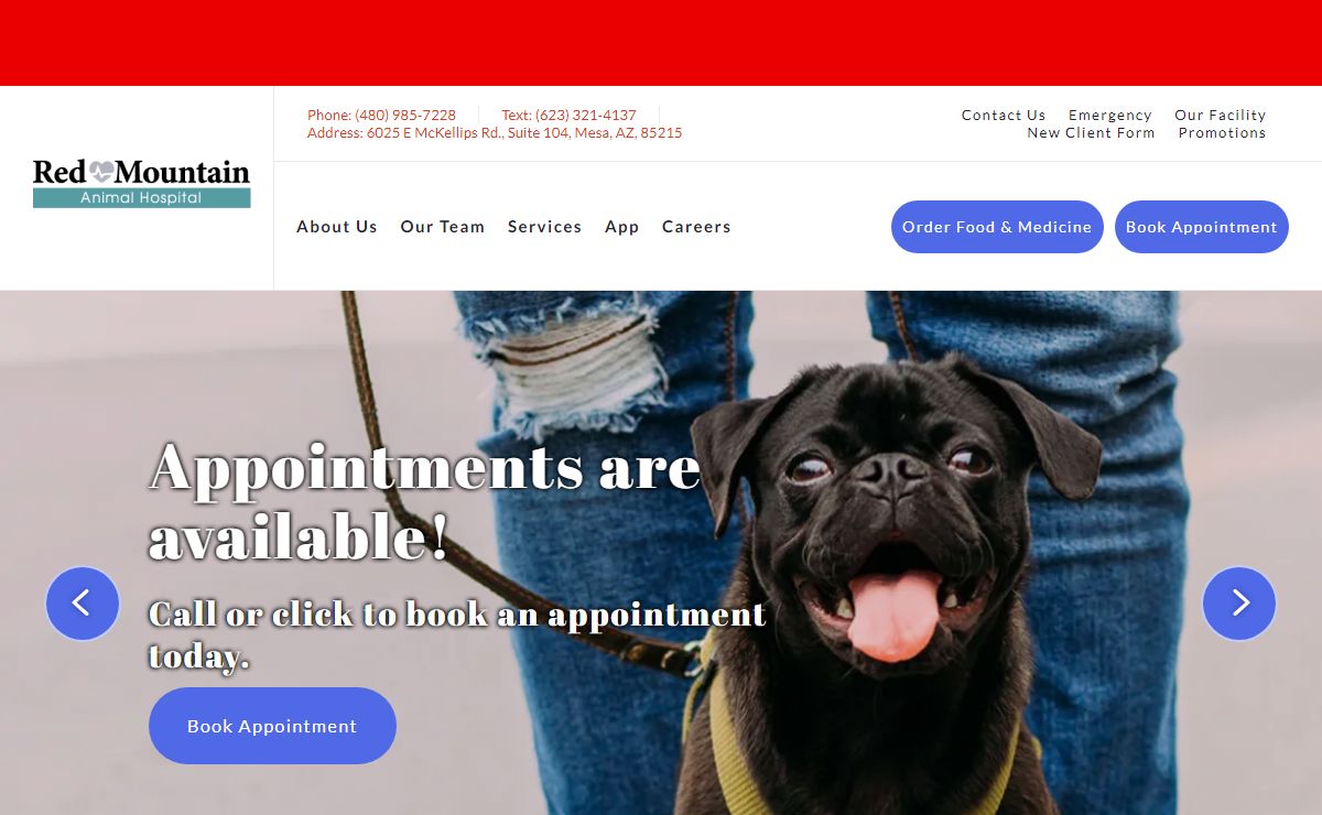 Homepage | Red Mountain Animal Hospital