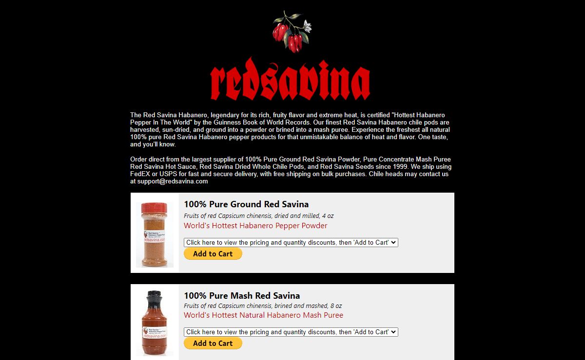 Red Savina Habanero Pepper Ground Mash Puree Dried Pods