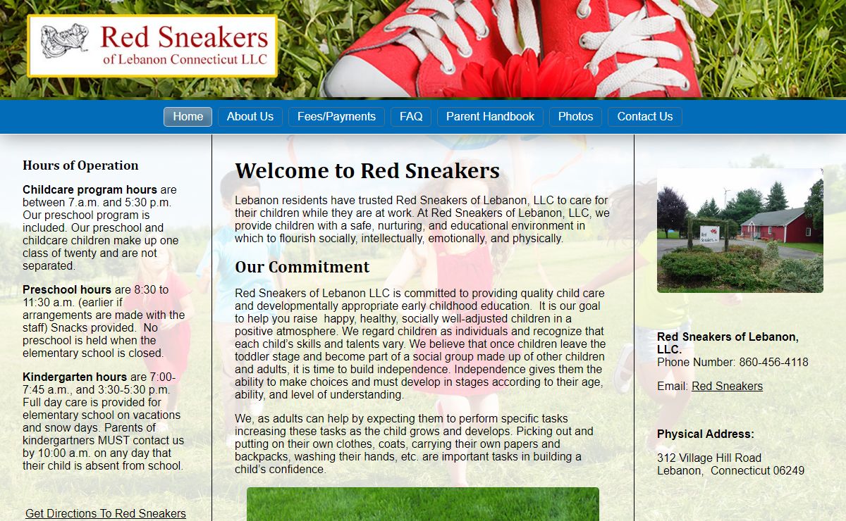 Red Sneakers Nursery School and Day Care in Lebanon Connecticut