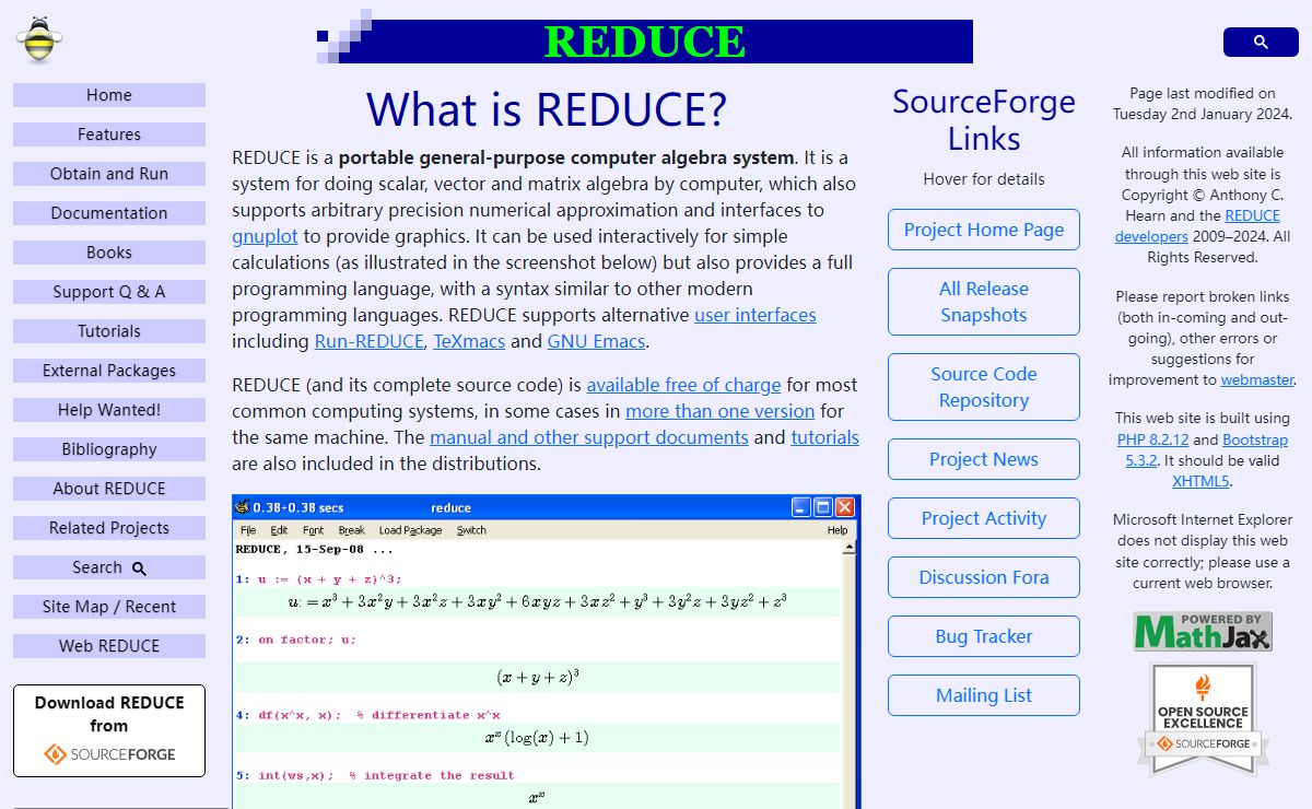REDUCE Computer Algebra System