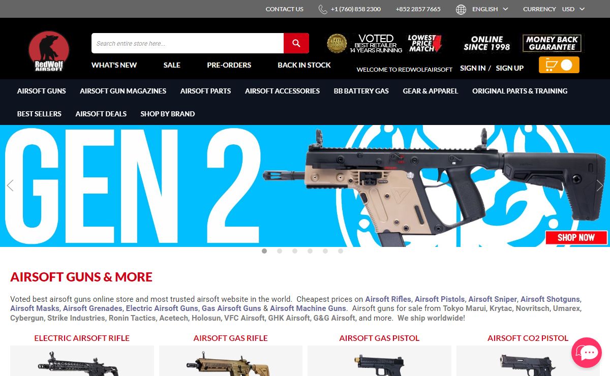 Largest Airsoft online store with best prices