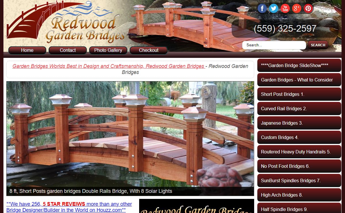 Garden Bridges Worlds Best in Design and Craftsmanship, Redwood Garden Bridges Redwood Garden Bridges