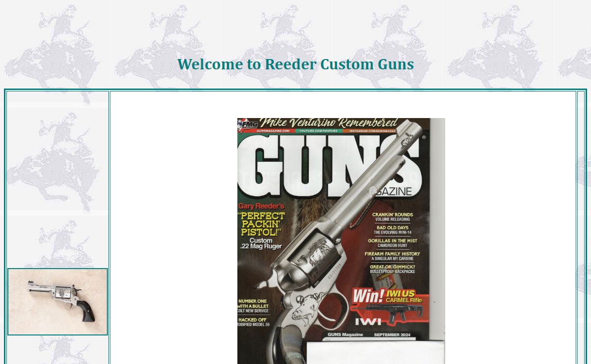 Gary Reeder Custom Gun - for 30 years a leader in custom handguns and rifles.