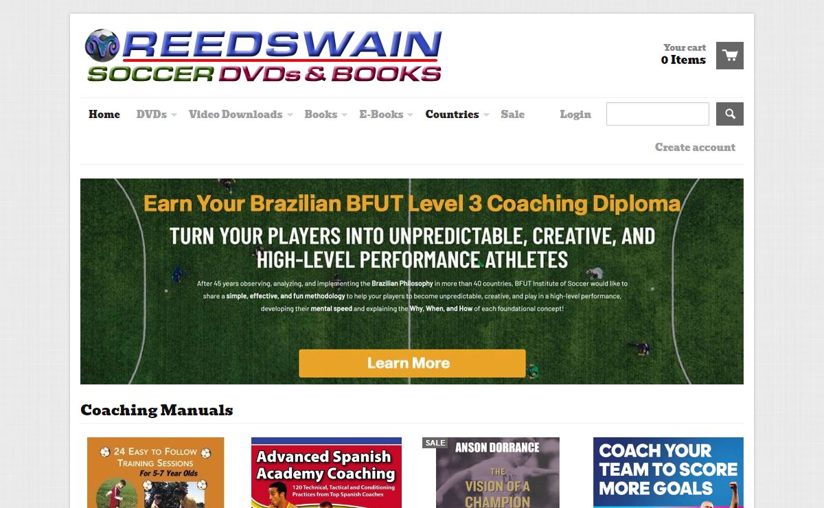 Reedswain Soccer DVDs and Books