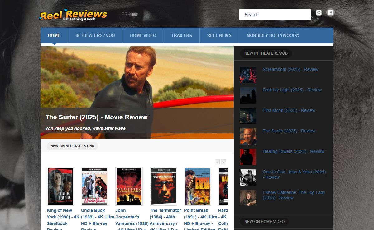 Reel Reviews - Movie Reviews, blu-ray/DVD reviews