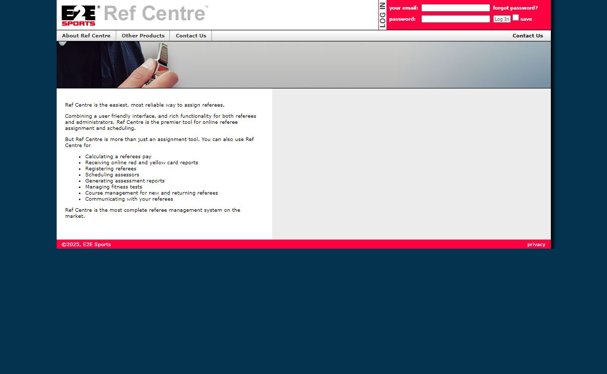 Ref Centre - Referee Assignment and Scheduling Software