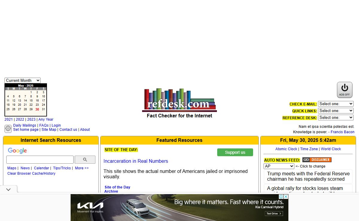 Reference, Facts, News - Free and Family-friendly Resources - Refdesk.com