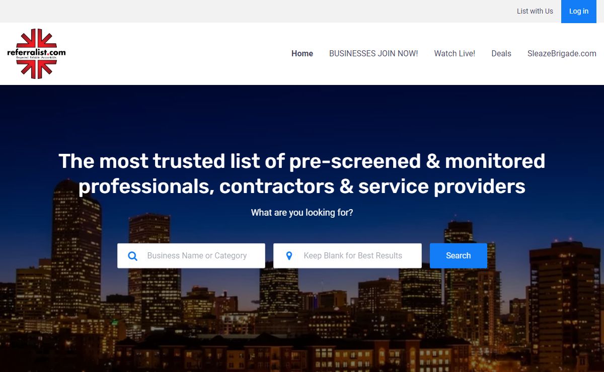 ReferralList - The Original list don't be fooled by imposters! | Referrallist.com