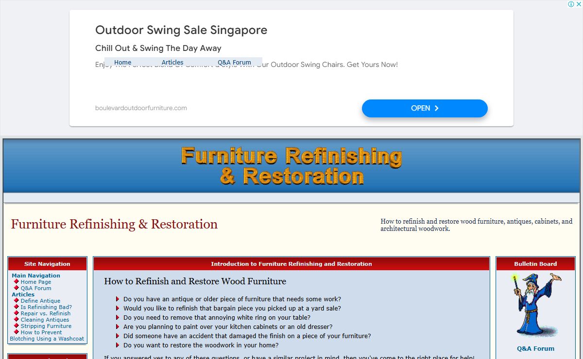 Furniture Refinishing & Antique Restoration