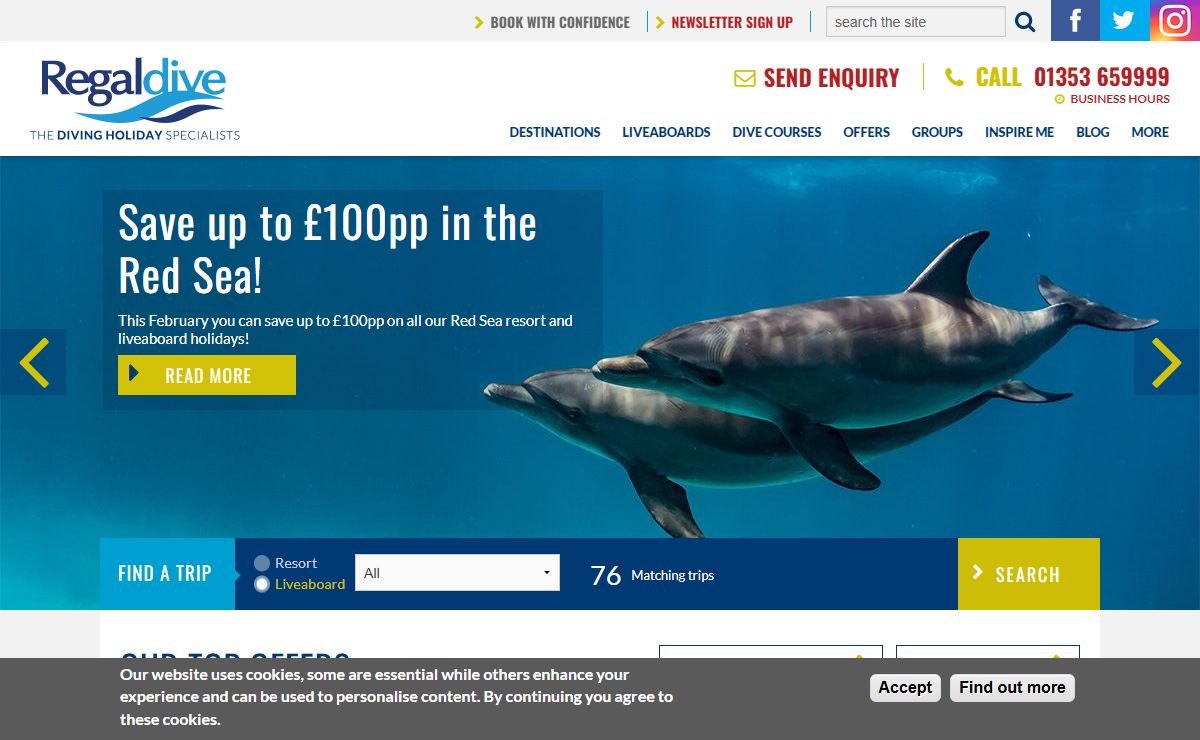 Diving Holidays | Liveaboard Diving | Red Sea Diving | Dive the World | Diving Courses | Regaldive