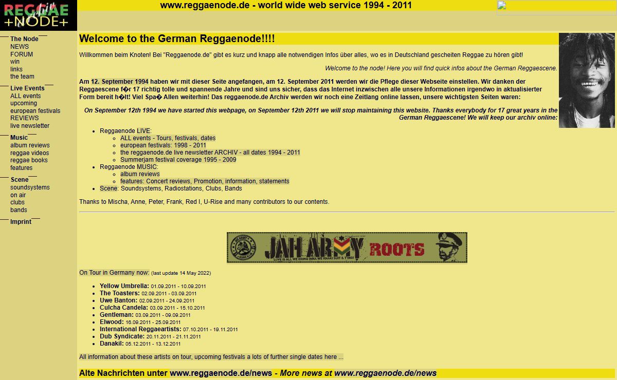 Reggae in Germany - Reggaenode.de - Reggae Live in Deutschland