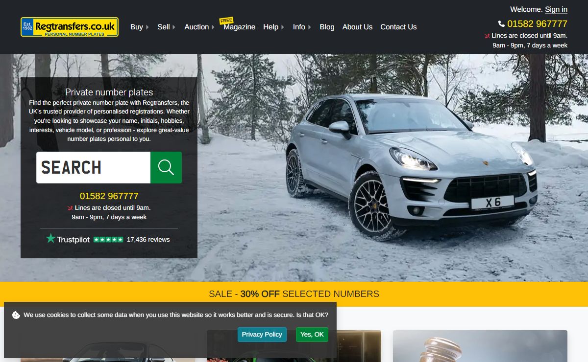 Private Number Plates For Sale | Regtransfers