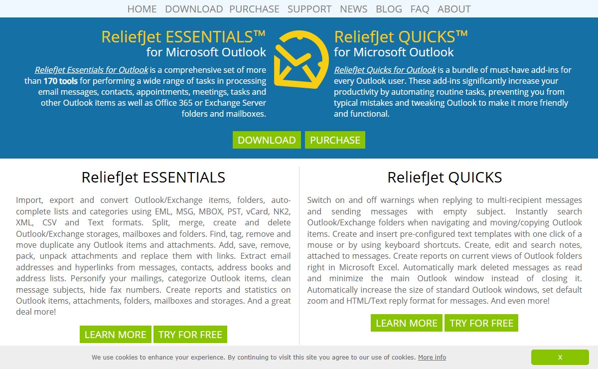 Must-have Add-ins for Microsoft Outlook - ReliefJet for Outlook