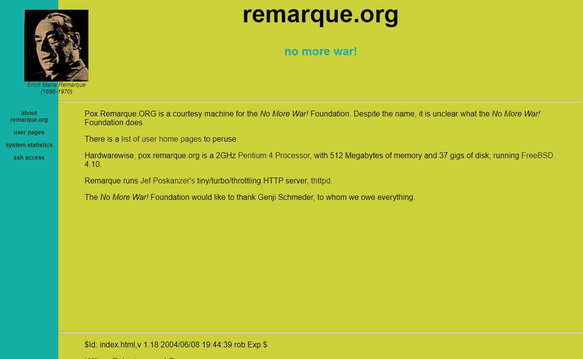 remarque.org homepage