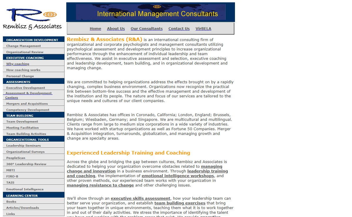 Rembisz and Associates Offers Leadership Training and Coaching, Executive Skills Assessment