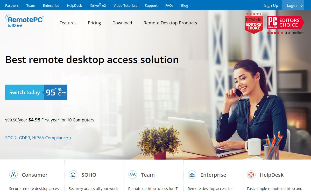 Remote Desktop by RemotePC™ - top rated Remote Access Software