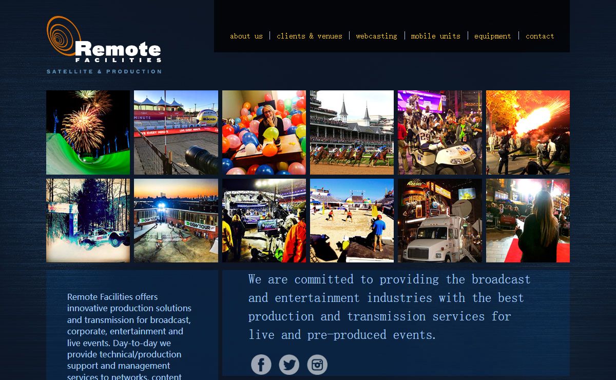 Remote Facilities: Home - Production and Transmission Services for Live and Pre-Produced Events