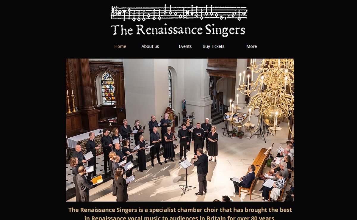 The Renaissance Singers - specialist London chamber choir