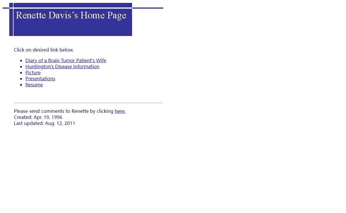 Renette Davis's Home Page