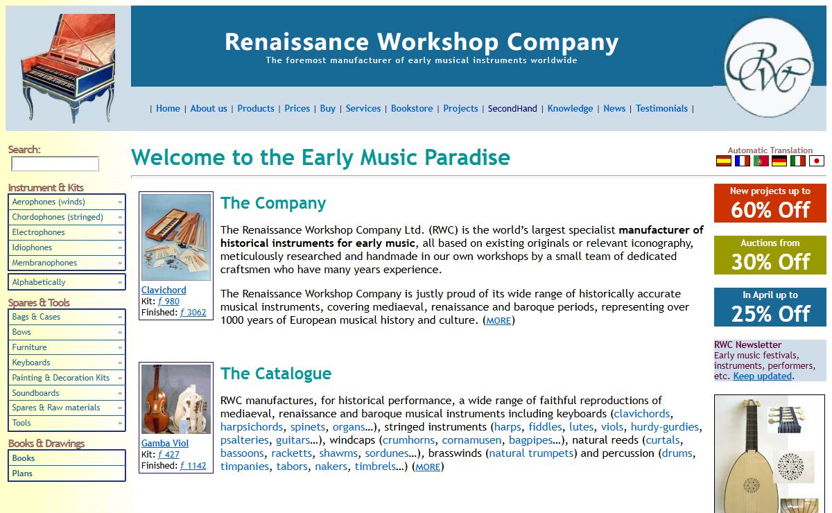 We are the rightful heir of the Early Music Shop's workshop
