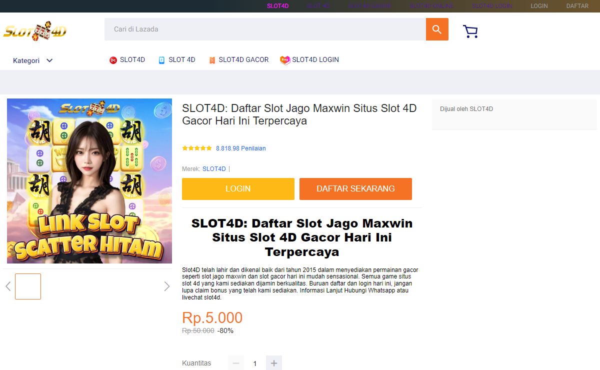 SLOT4D: Daftar Slot Jago Maxwin Situs Slot 4D Gacor Hari Ini Terpercaya