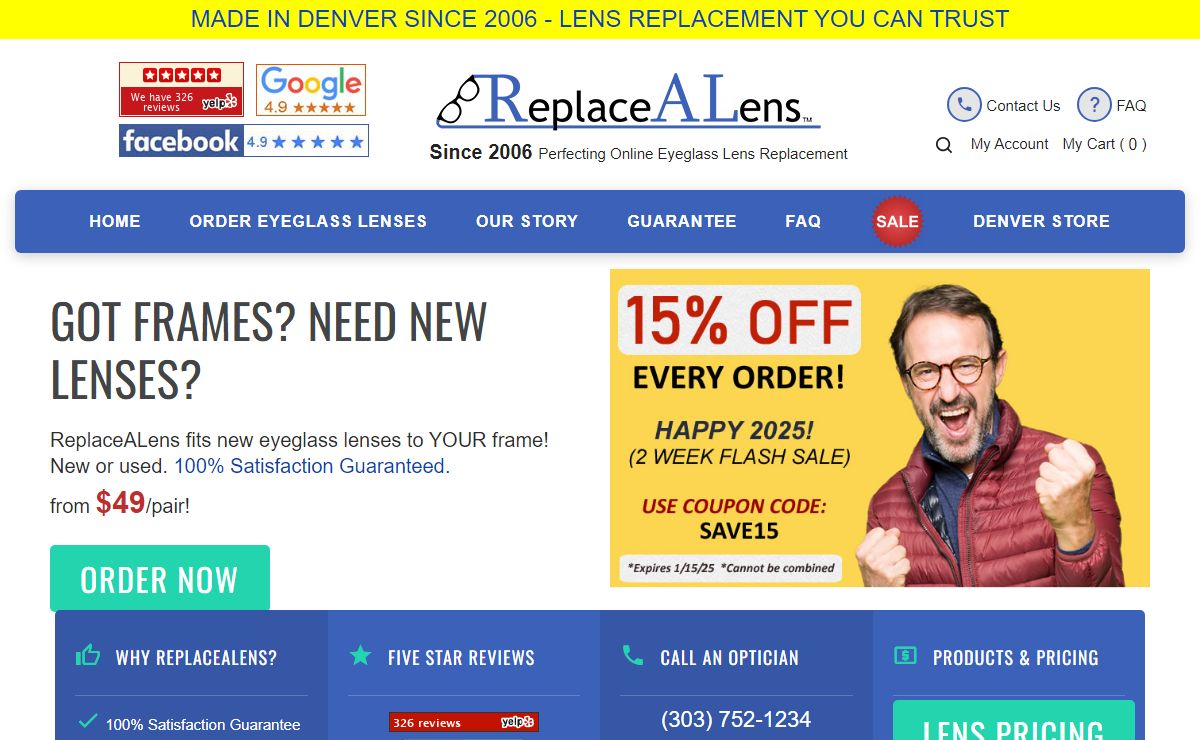 Eyeglass Lens Replacement - Replace Prescription Lenses