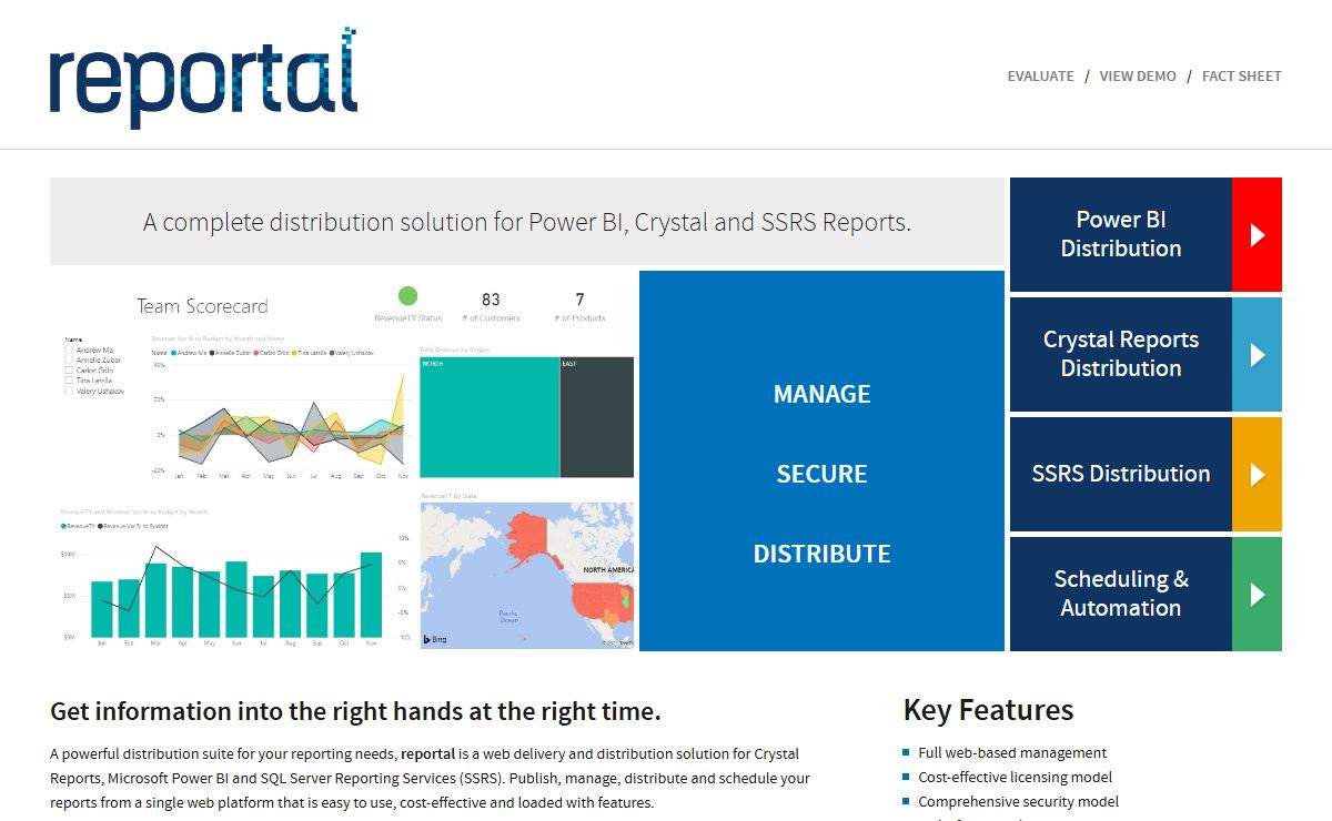 Reportal: Power BI, Crystal Reports and SQL Server Reporting Services (SSRS) Reports Web Publishing and Distribution Server, Viewer and Scheduling Portal