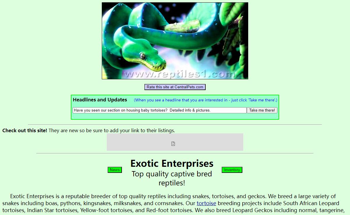 Exotic Enterprises - Top Quality Reptiles
