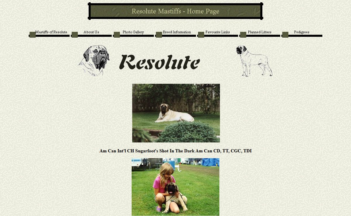 Resolute Mastiffs - Home Page