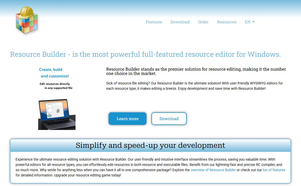 Resource Builder - powerful full-featured resource editor for Windows.