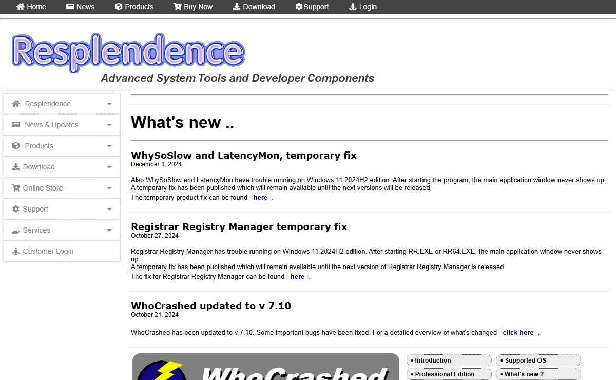 Resplendence Software - Advanced System Tools and Developer Components