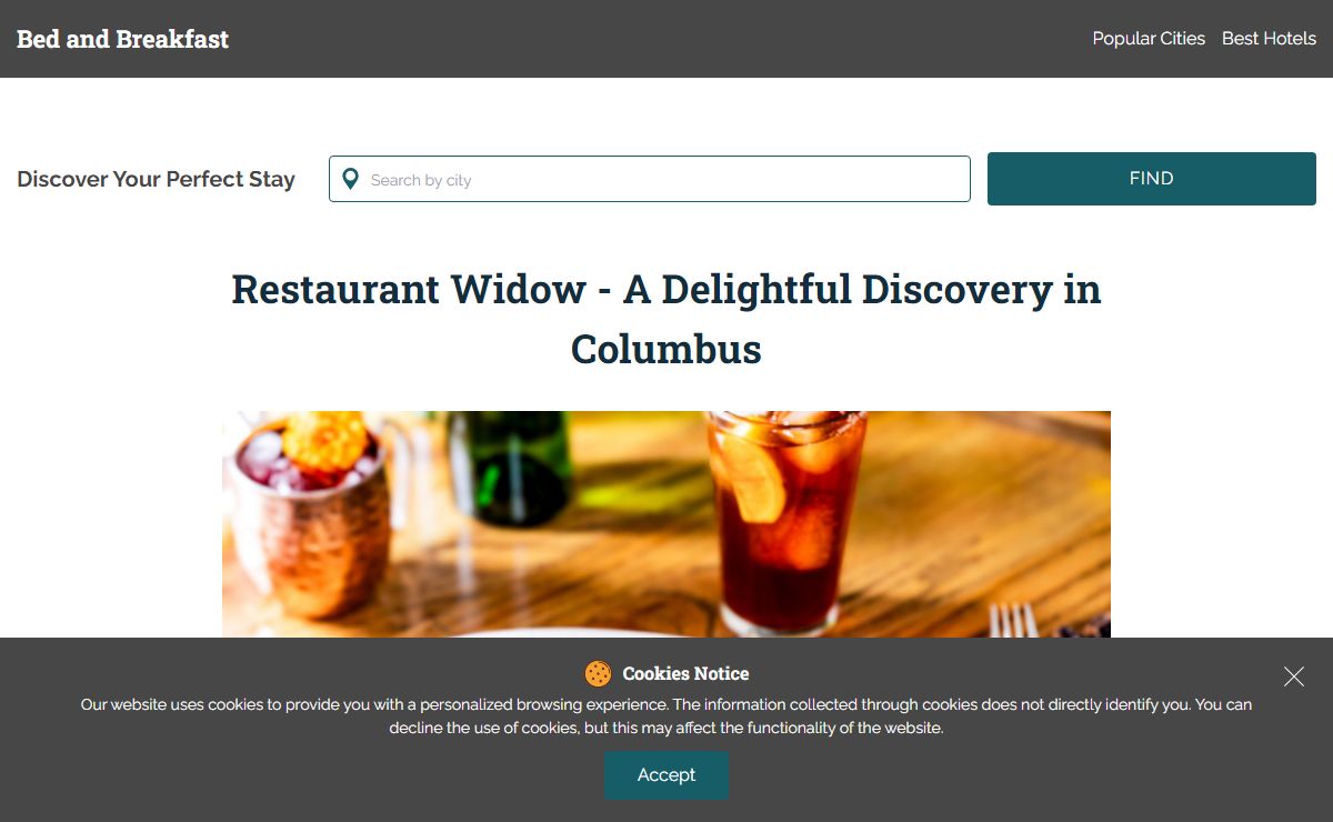 Restaurant Widow - A Delightful Discovery in Columbus