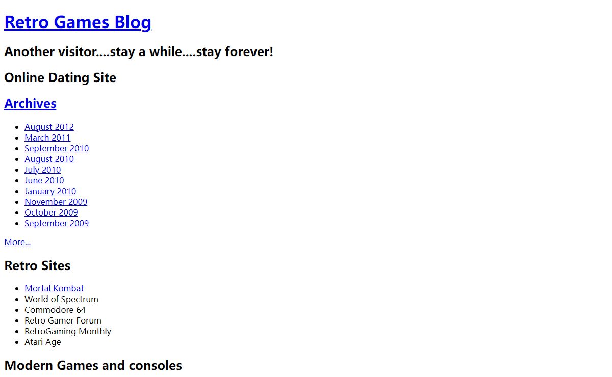 Retro Games Blog