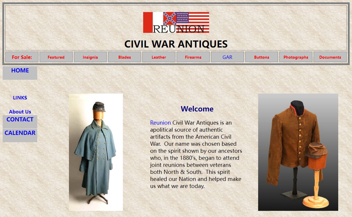 Reunion Civil War Antiques and Artifacts