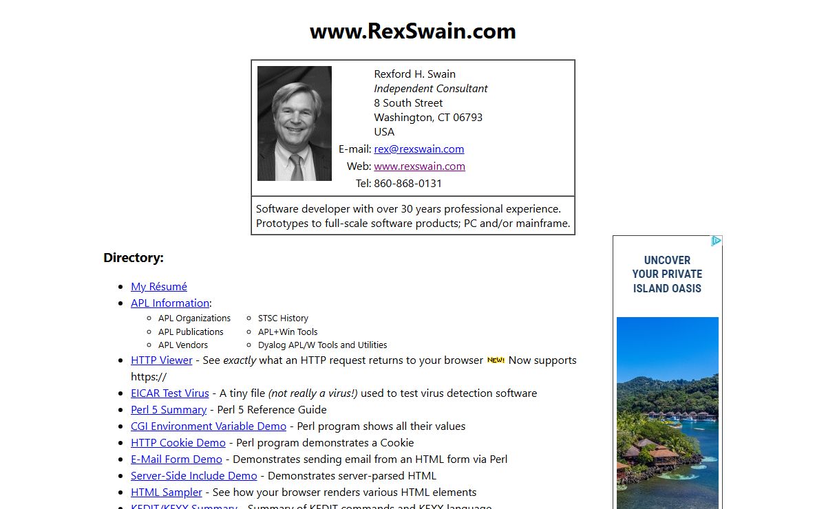 Rex Swain's Home Page