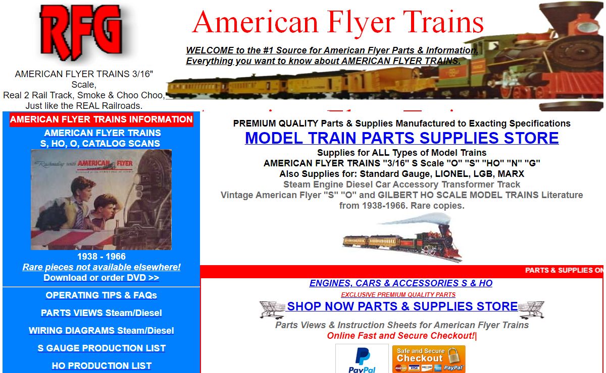 American Flyer Trains | Parts & Supplies Store - RFGCO