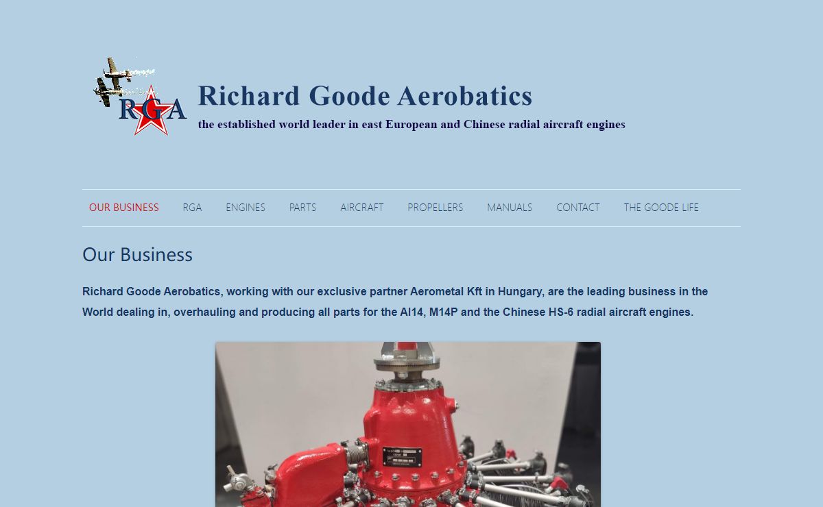 Richard Goode Aerobatics | the established world leader in Eastern European and Chinese radial aircraft engines