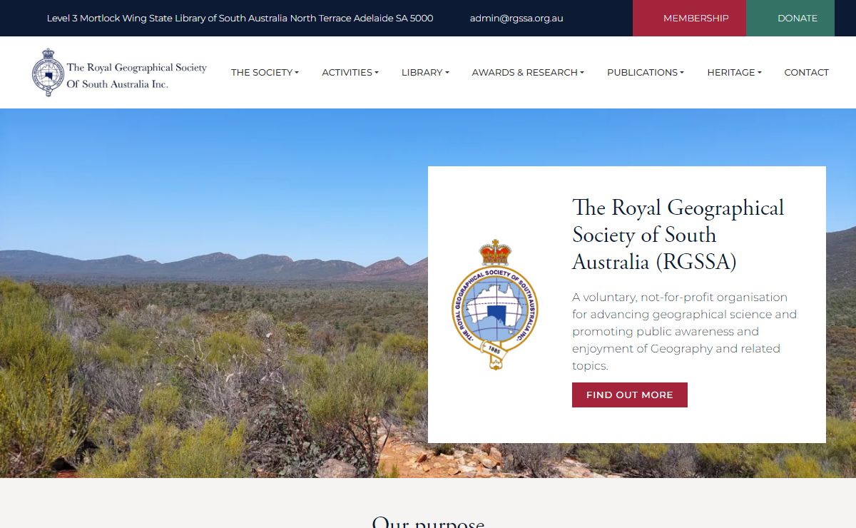 Home - The Royal Geographical Society of South Australia
