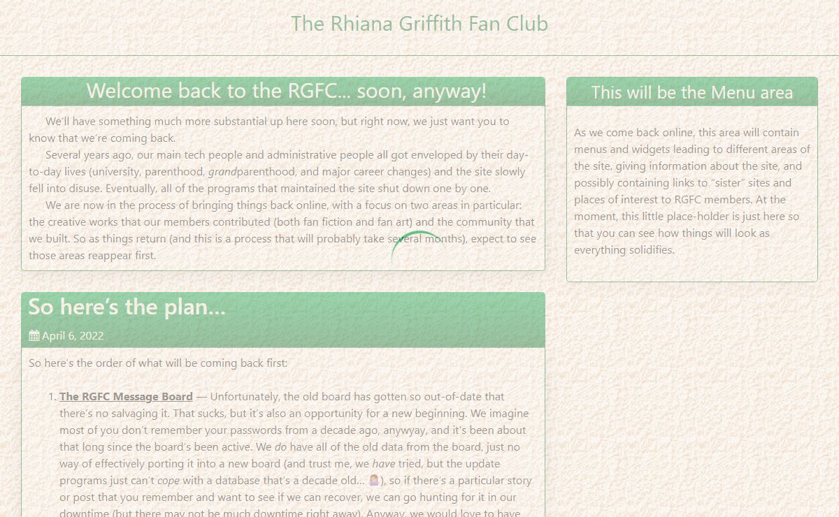 The Rhiana Griffith Fan Club