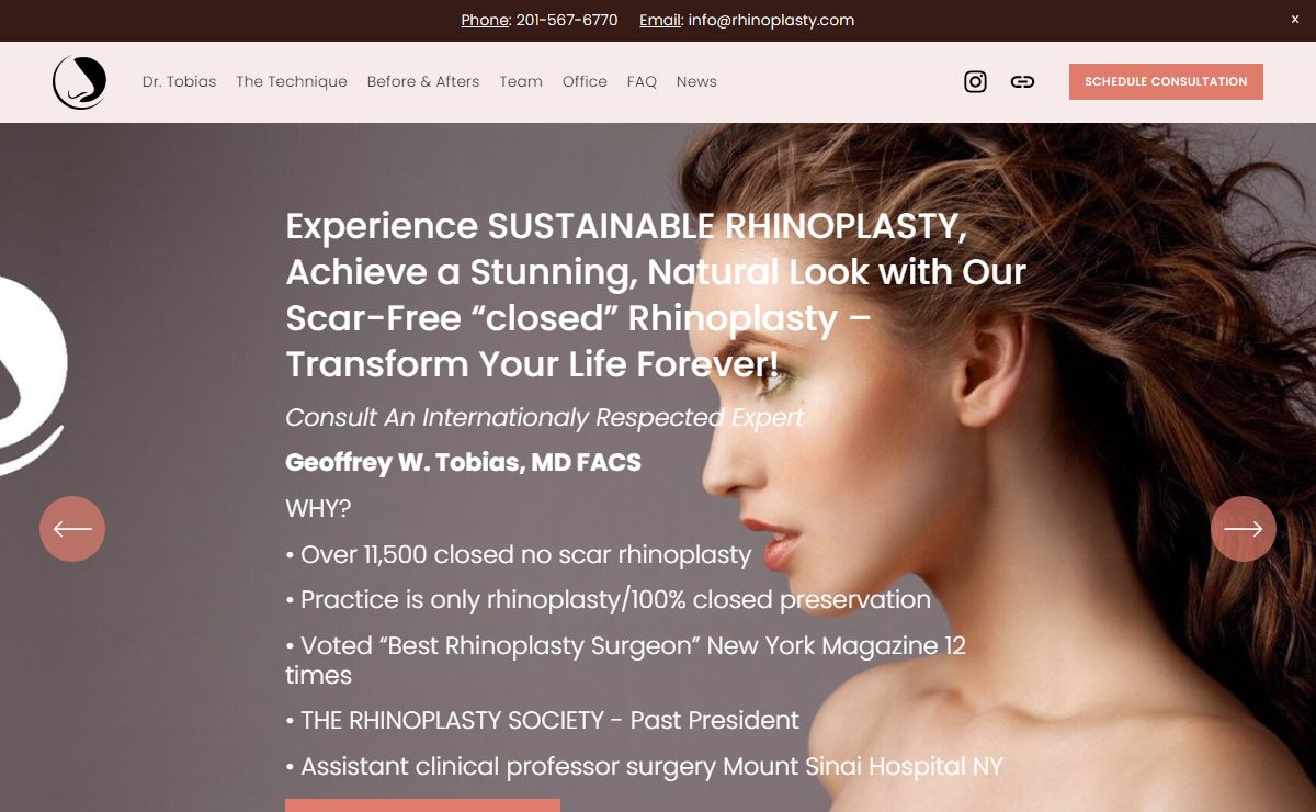 Best Rhinoplasty New Jersey - Exclusive Closed Rhinoplasty - Dr. Geoffrey Tobias