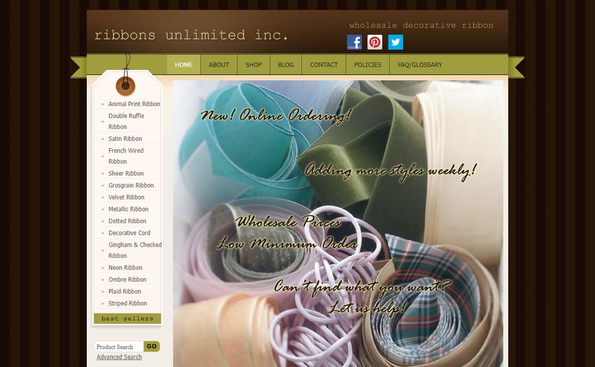 Wholesale Ribbon | Decorative Ribbon | Ribbons Unlimited Inc.